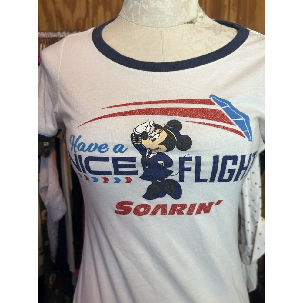 Disney World Disney‎ Parks Women's T-shirt Epcot Soarin' Minnie Mouse Sz XS - Picture 4 of 9